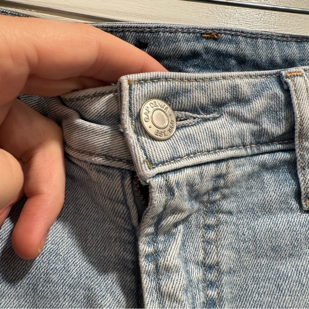 Gap Sky High Rise Vintage Slim Jeans Light Indigo 30 Straight 90s Denim Summer - Picture 10 of 14